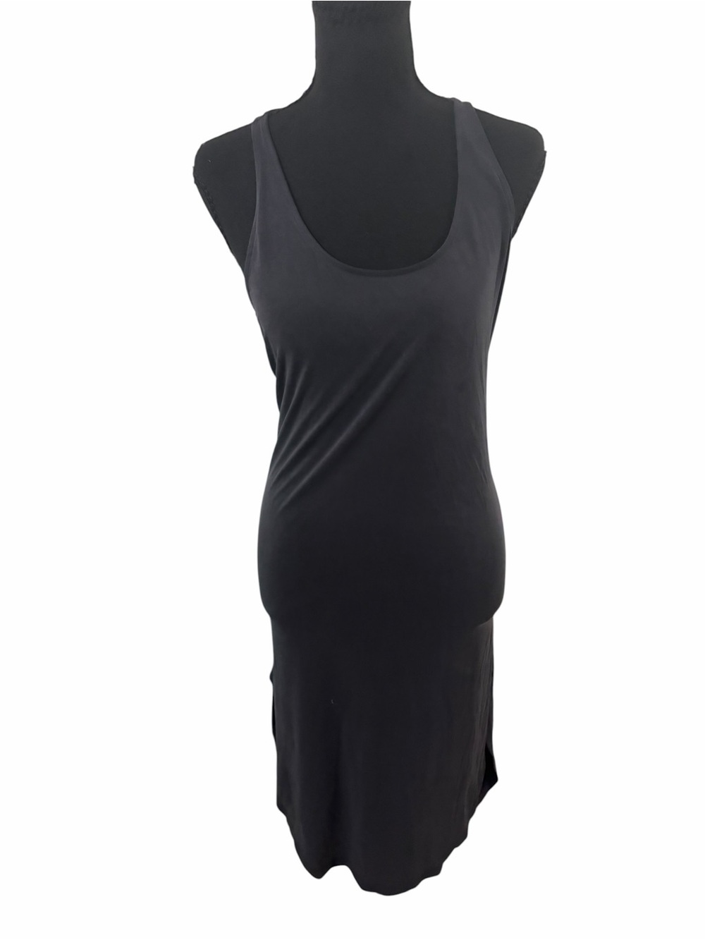 Lucky Brand Black Sleeveless Tie Waist Midi Dress Size Small
